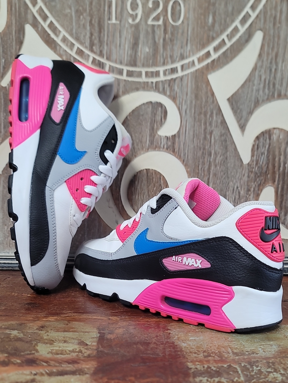 🔥 Nike Air Max 90 LTR 'White Photo Blue Pink' Wmns 8 (Really Good Condition)